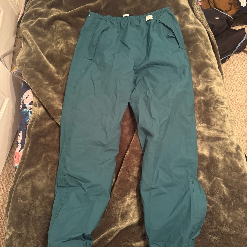 VTG Woolrich Gore-Tex Ski/Snow pants Men’s XL Drawstring Green Expandable Ankle